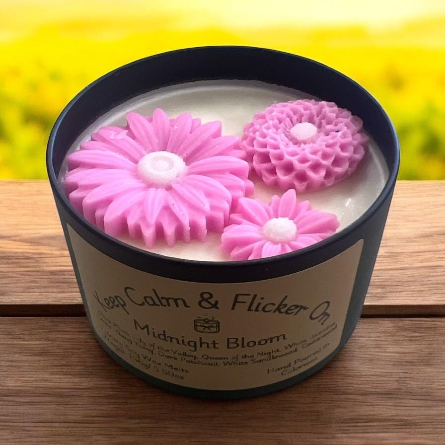 Wax Garden in a Jar – Wax Melts Candle with Cute Flower Topping