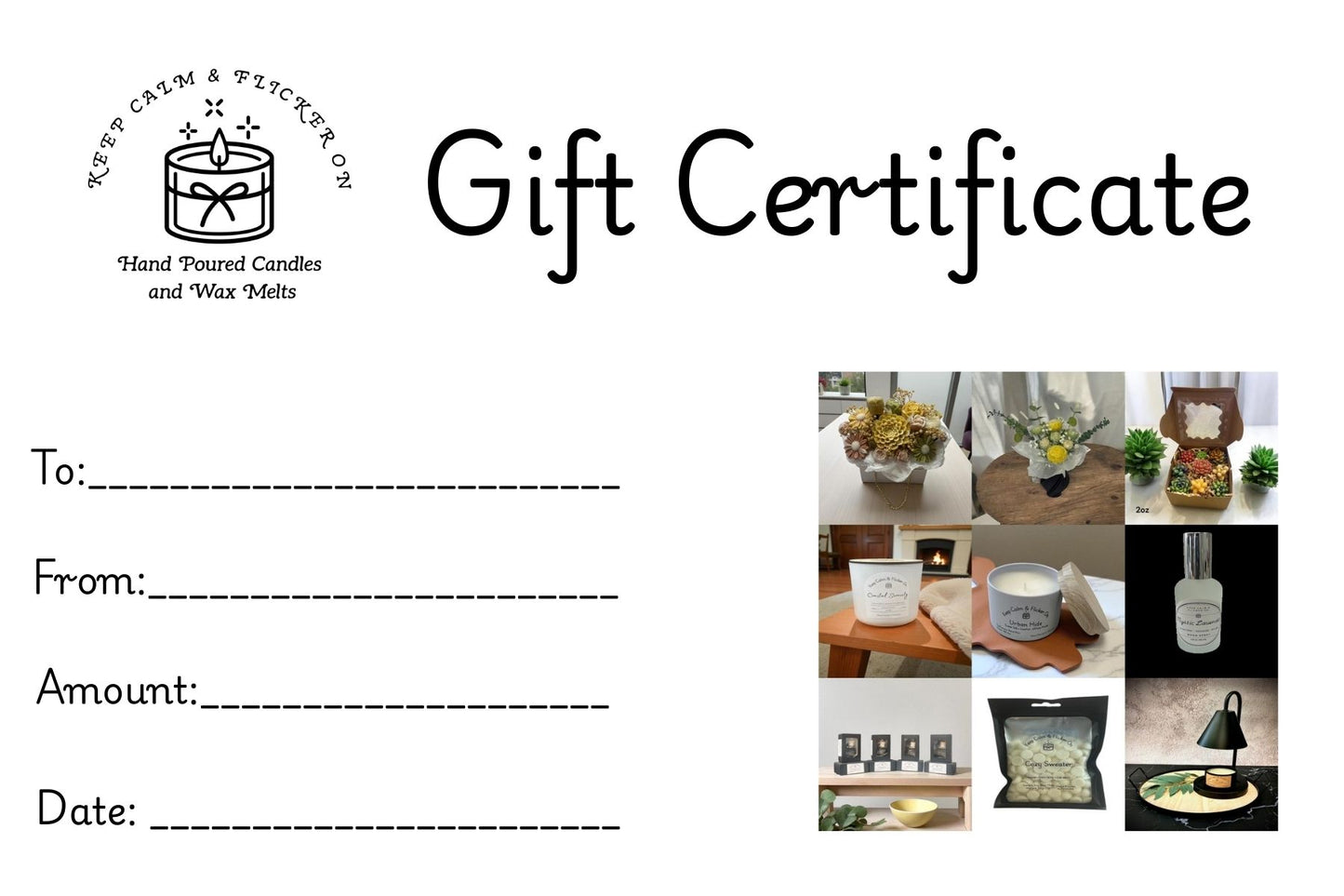 Keep Calm & Flicker On Gift Card