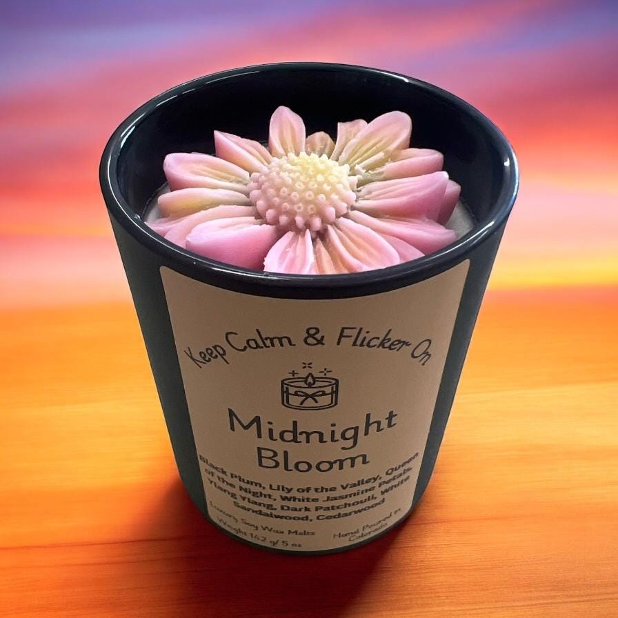 Wax Garden in a Jar – Wax Melts Candle with Cute Flower Topping