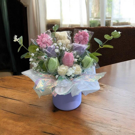 Perfect Gift: Looks Like Flowers, Melts Like Magic Scented Soy Wax Candle Bouquet  Mini Candle Bouquets Candle Flower Gift for Any Occasion