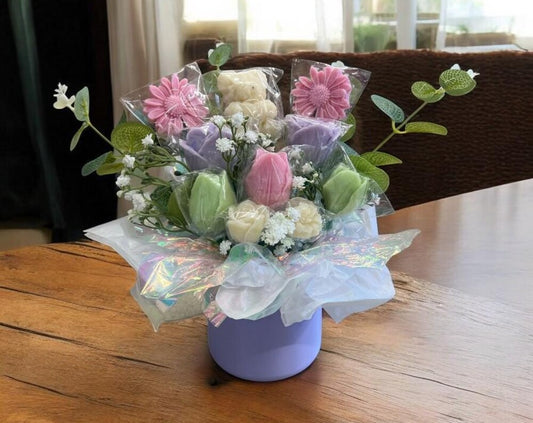 Perfect Gift: Looks Like Flowers, Melts Like Magic Scented Soy Wax Candle Bouquet
